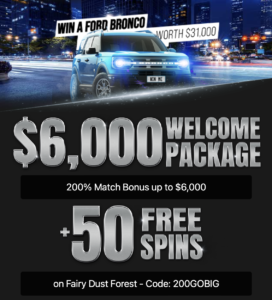 Big Dollar 200% Match 6k Welcome Package + 50 FS