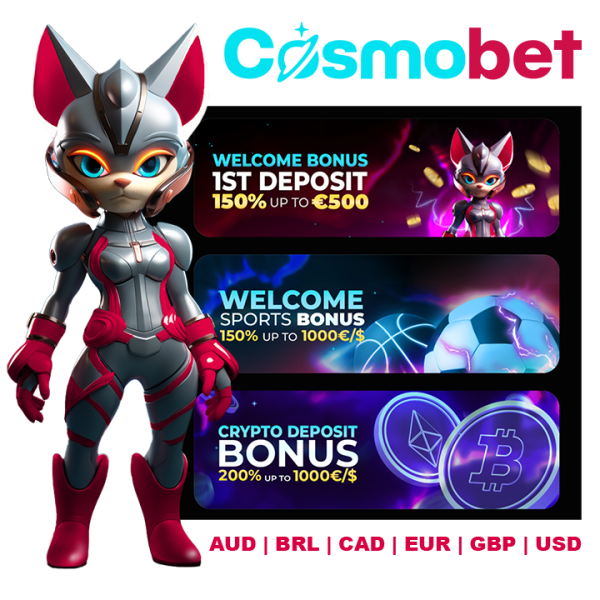 CosmoBet Sports, eSports, Virtual Sports, Racing, Live Casino, Mini Games Promos and more